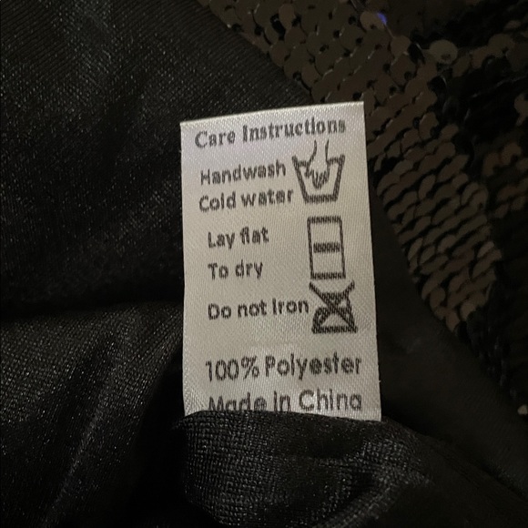 Anna-Kaci NWT Women's black sequined racerback camisole tank top - Picture 7 of 7